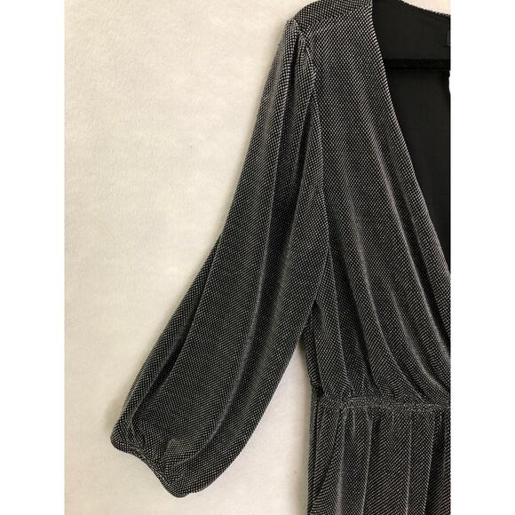 I.N.C International Concepts Size 12 Metallic Jumpsuit Black - Picture 3 of 8